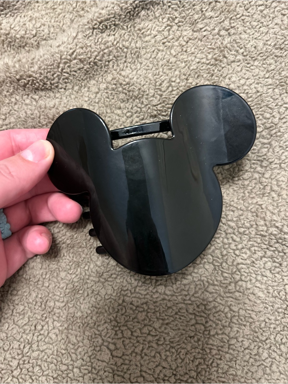Disney Teleties Black Mickey Medium Hair Clip